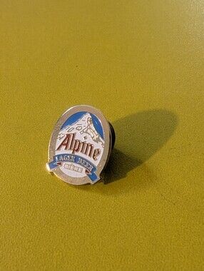 Alpine Lager Beer Pin - Mountain Logo Enamel Pin